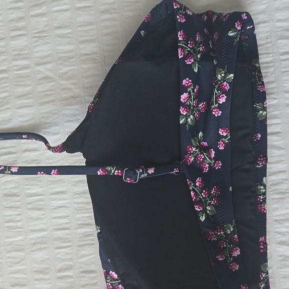 NWT*J CREW Topstitched scoopneck bikini top navy twilight berry womens 3X #BE725 - Picture 7 of 12